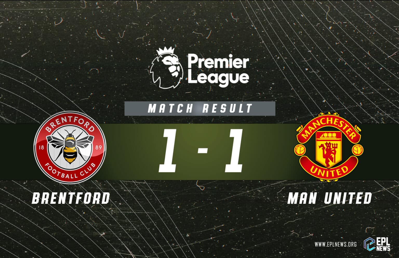 Rapport Brentford contre Manchester United