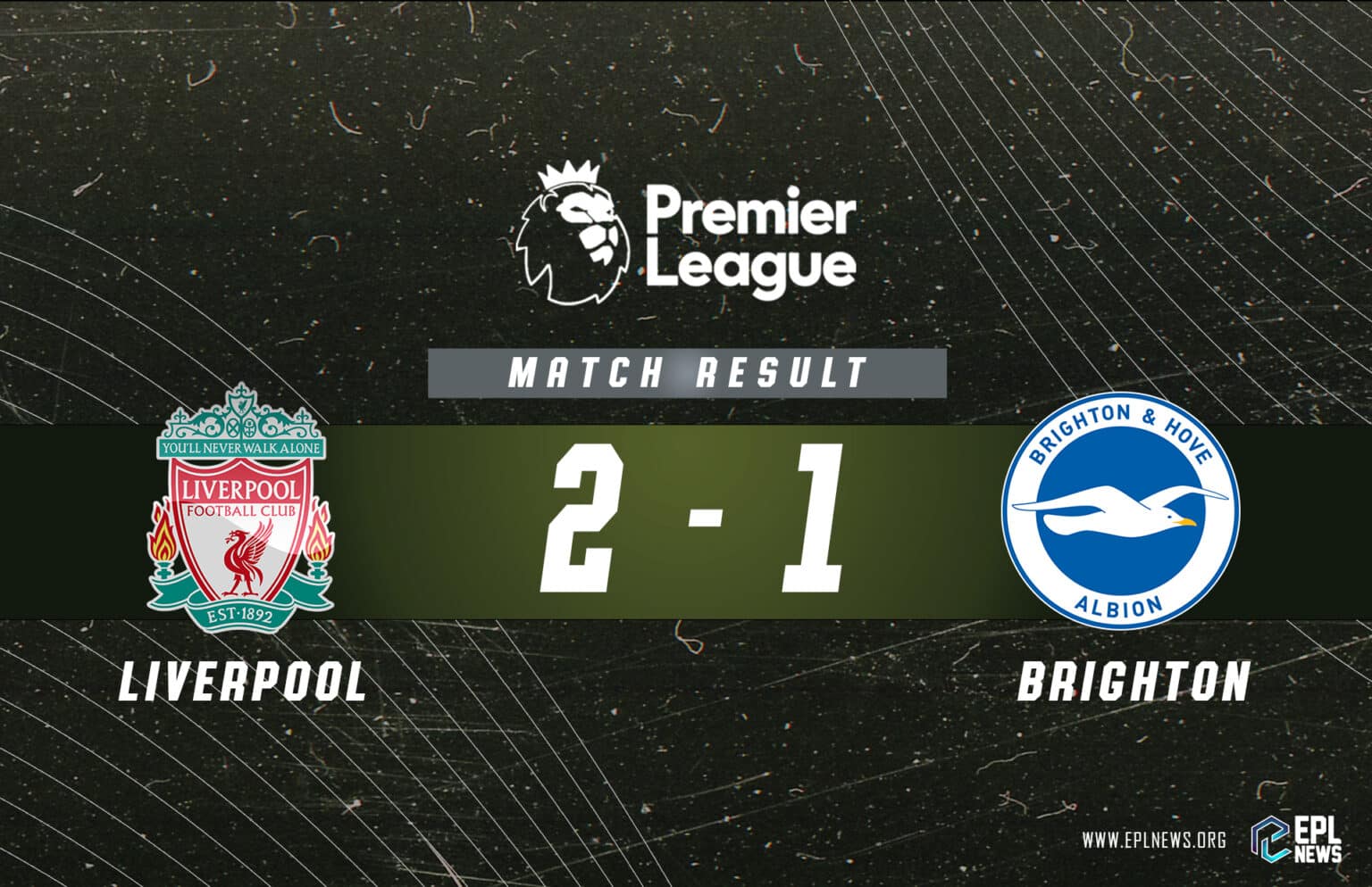 Rapport Liverpool vs Brighton