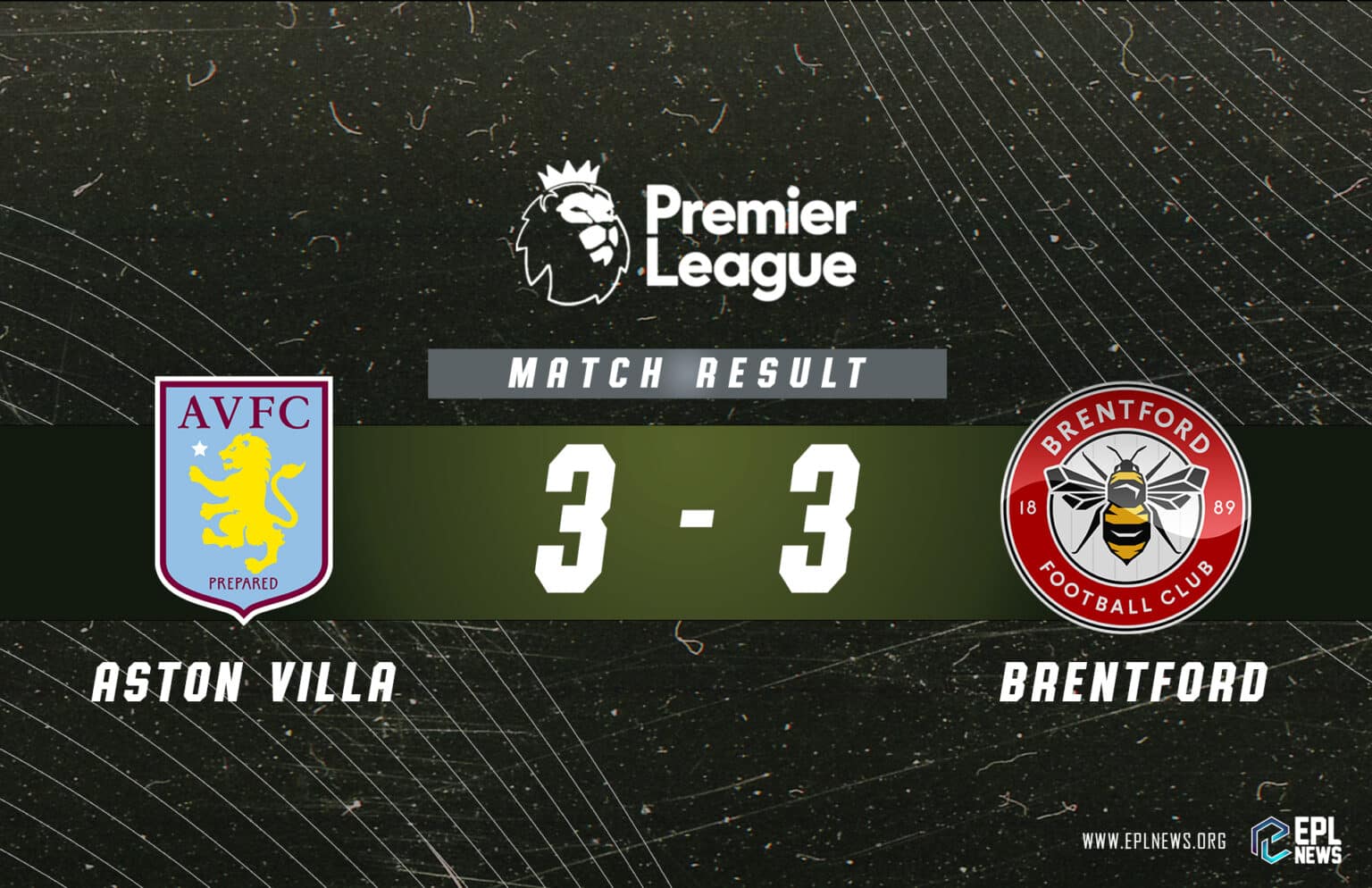 Rapport Aston Villa contre Brentford