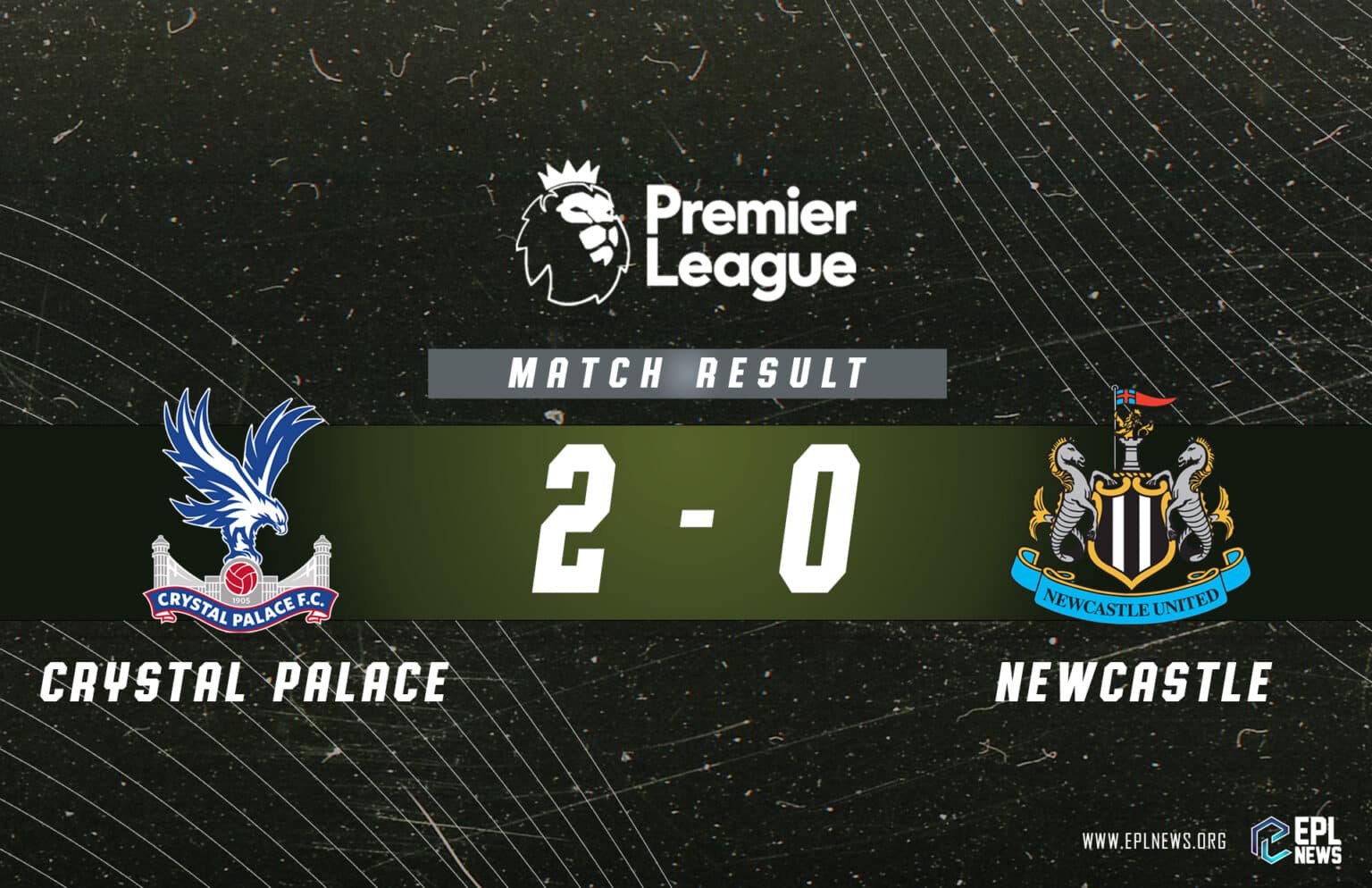 Rapport Crystal Palace contre Newcastle
