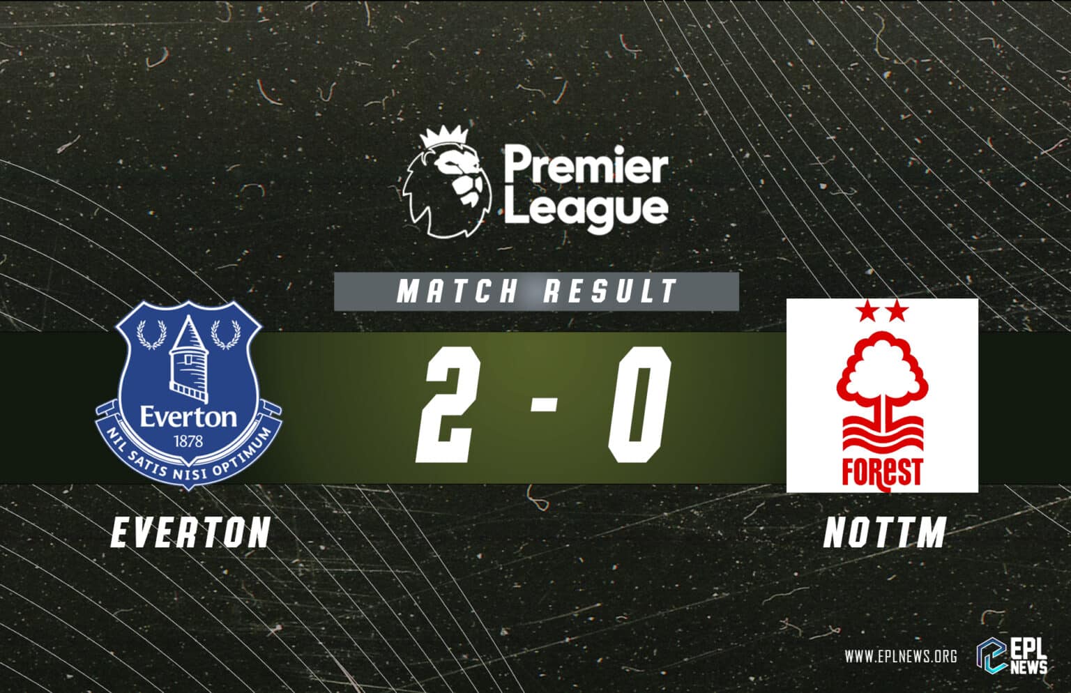 Rapport Everton vs Nottingham Forest