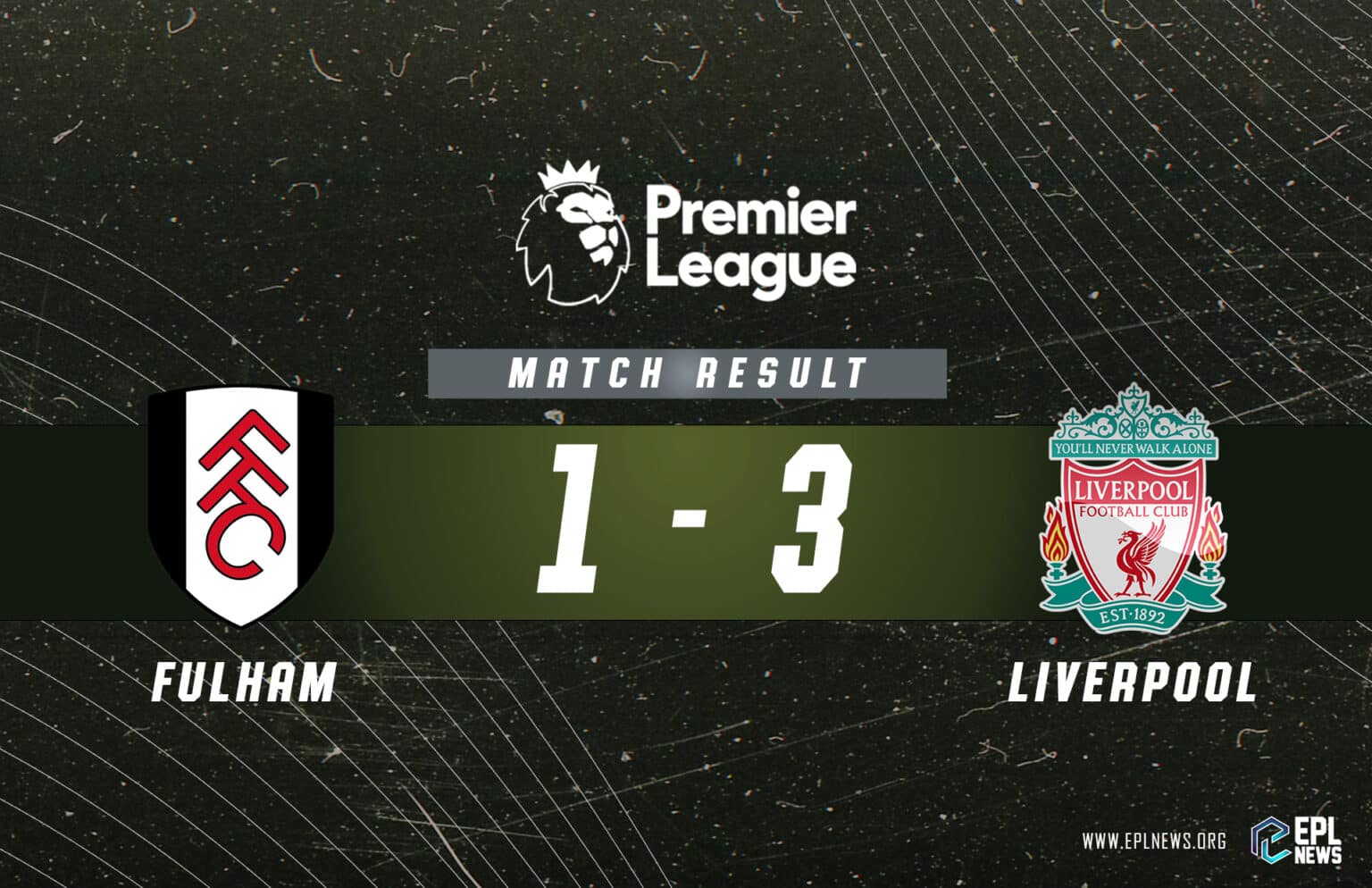 Rapport Fulham contre Liverpool