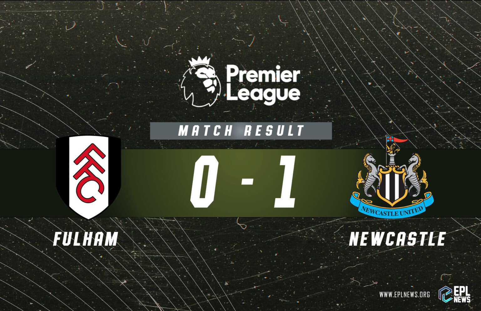 Rapport Fulham contre Newcastle