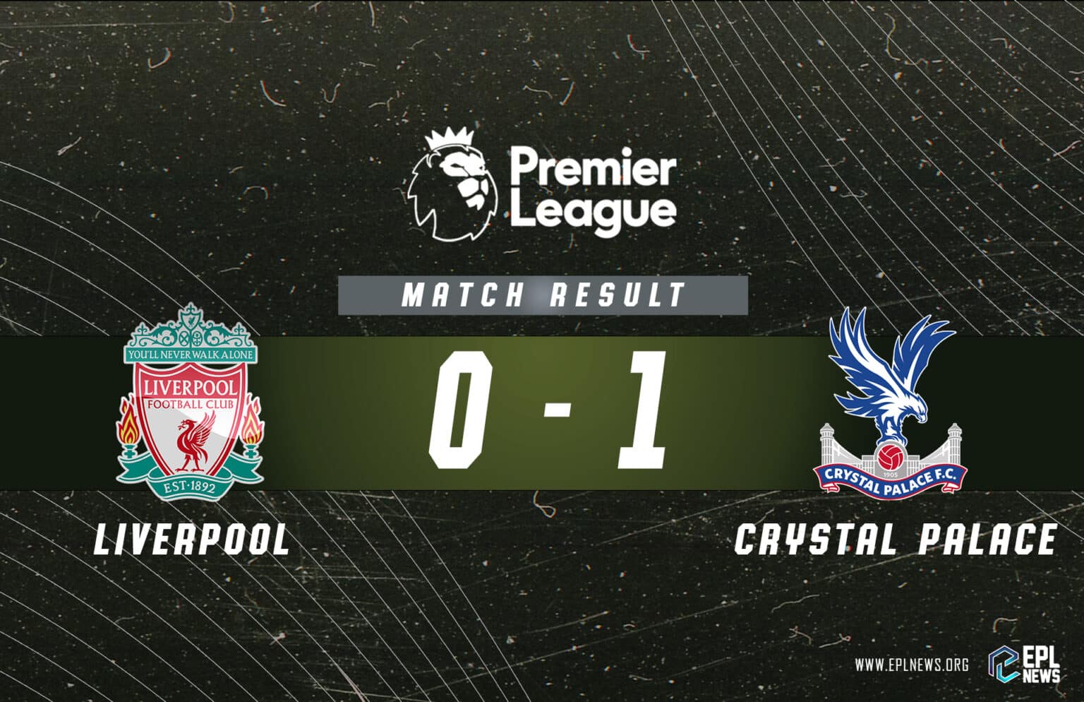 Rapport Liverpool vs Crystal Palace