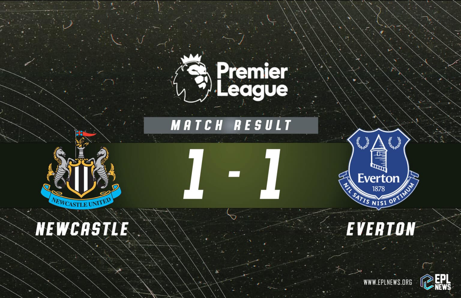 Rapport Newcastle vs Everton 1-1_ Point crucial pour les