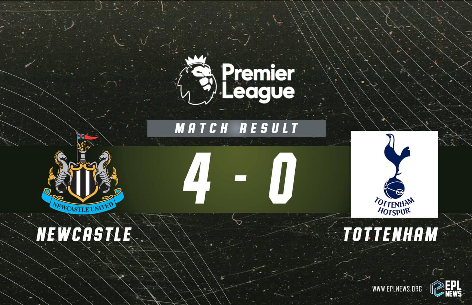 Rapport Newcastle vs Tottenham