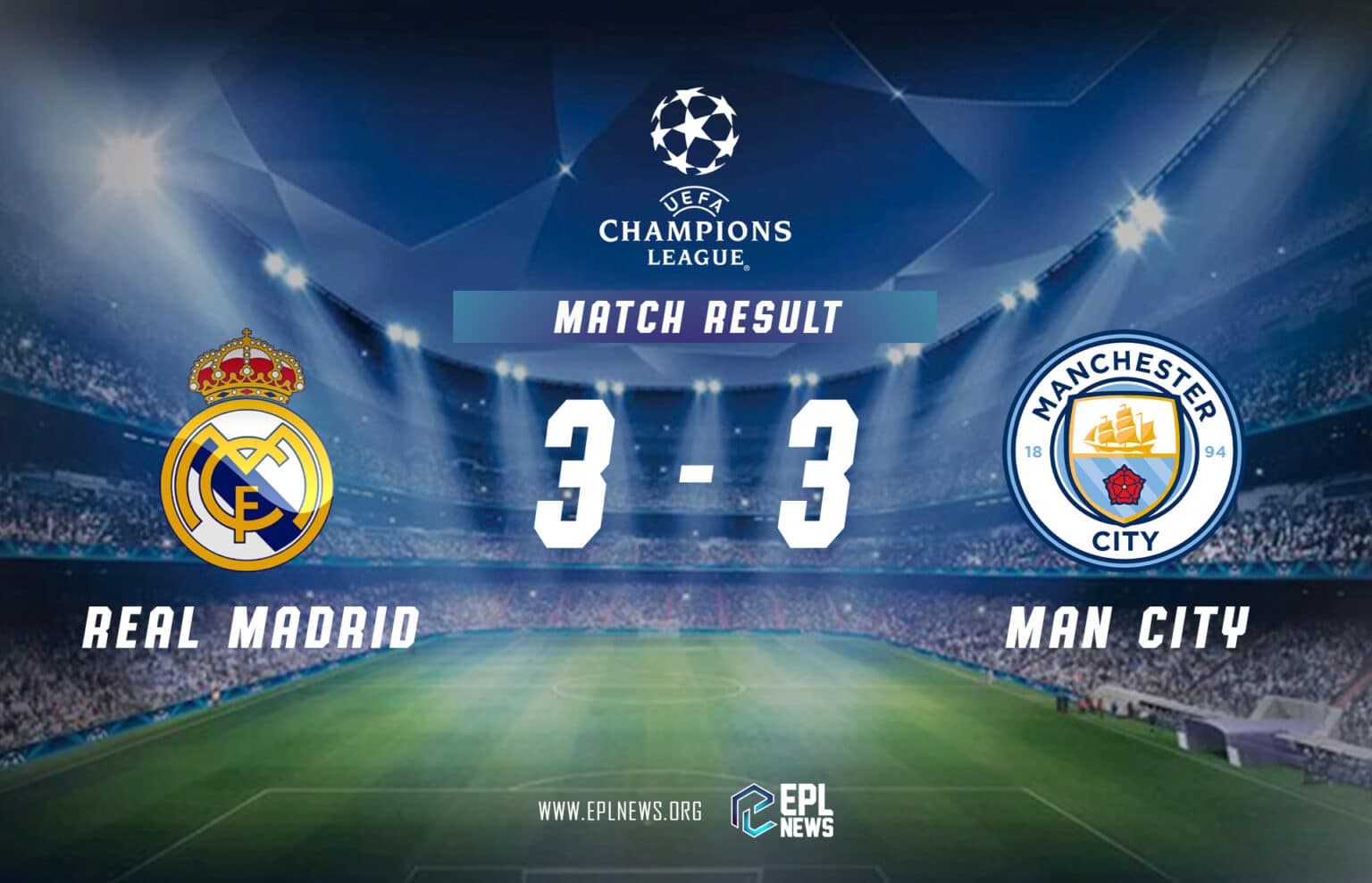 Rapport Real Madrid contre Manchester City