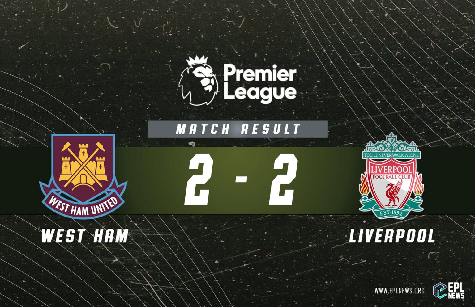 Rapport West Ham contre Liverpool