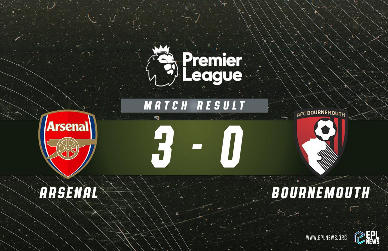 Rapport Arsenal vs Bournemouth