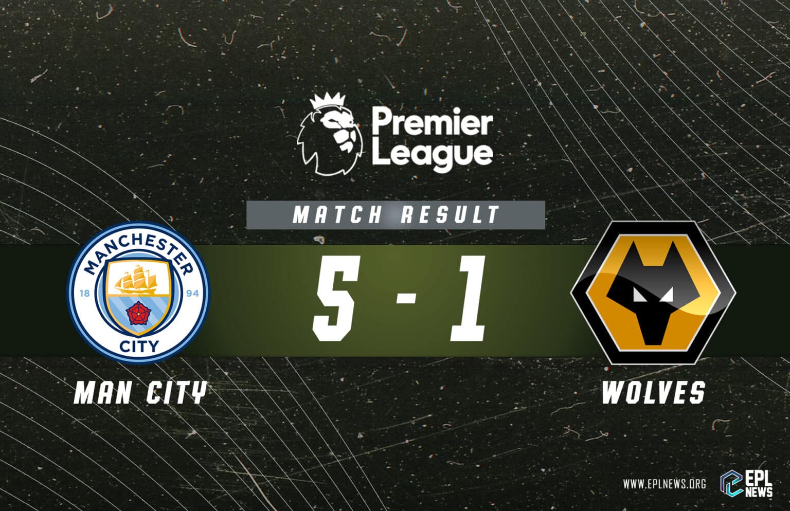 Rapport Manchester City contre Wolves