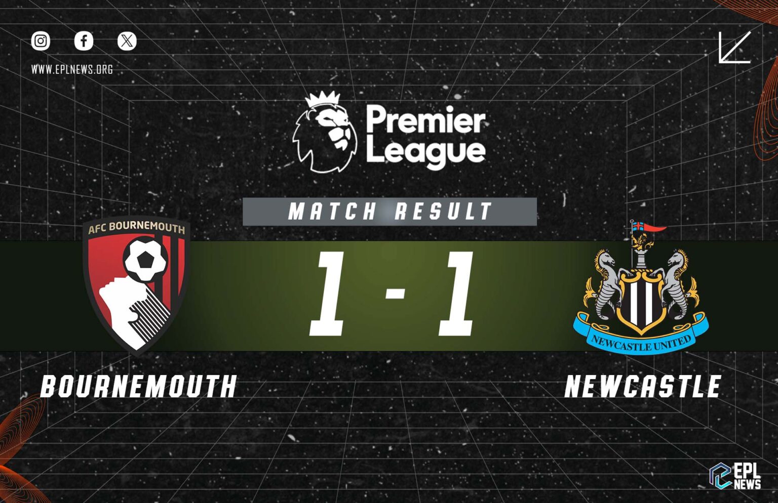 Rapport Bournemouth contre Newcastle