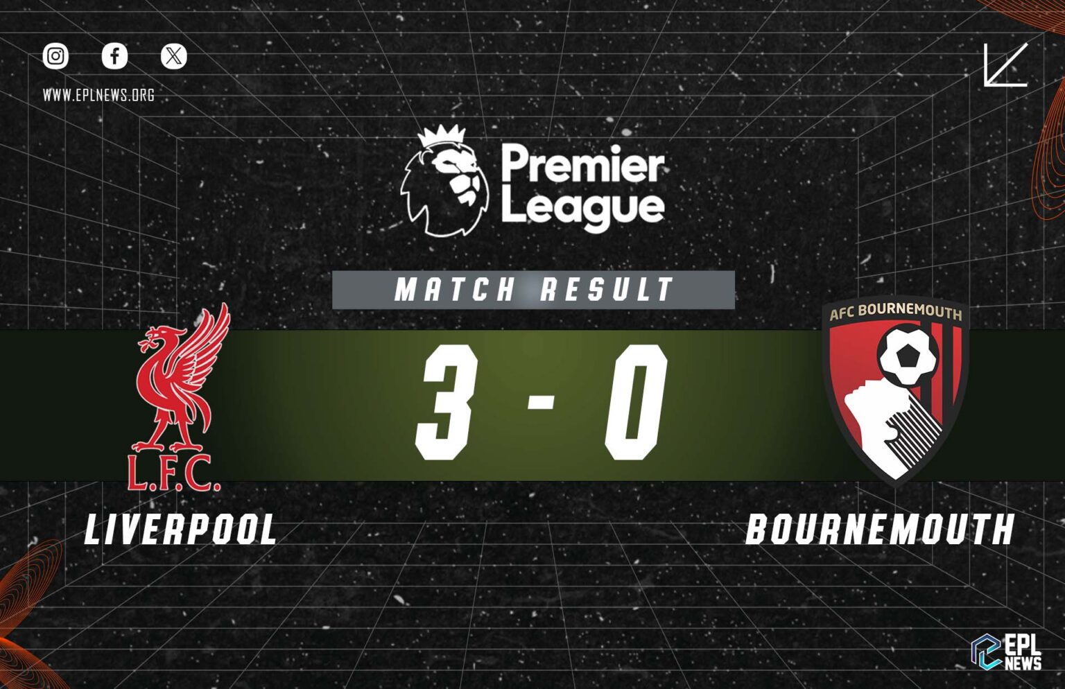 Liverpool vs Bournemouth 3-0