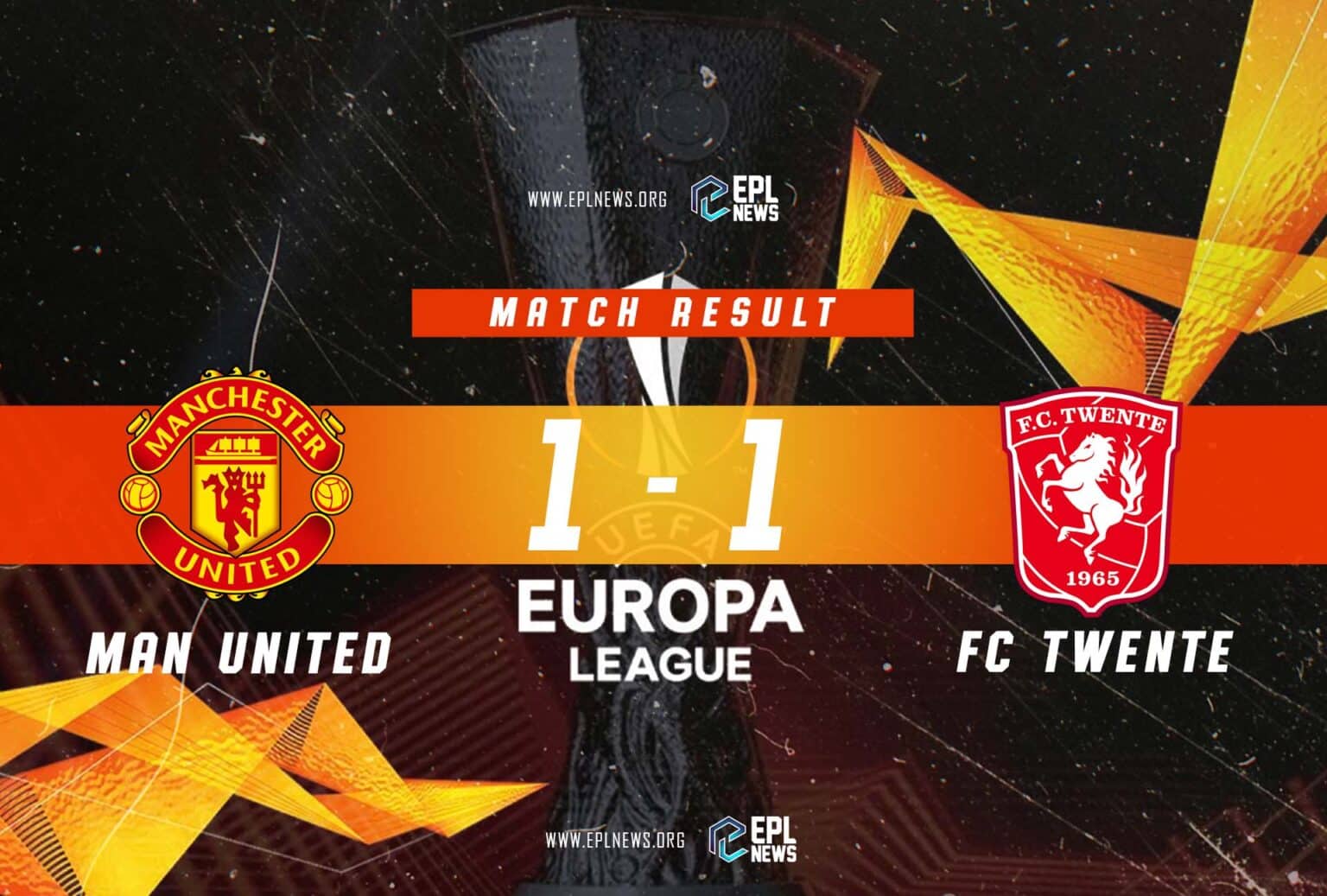 Rapport 1-1 de Manchester United contre Twente