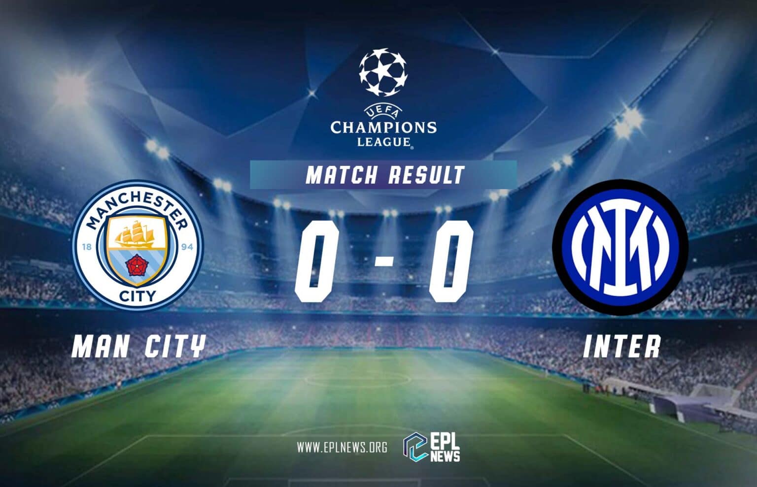 Rapport Manchester City vs Inter Milan