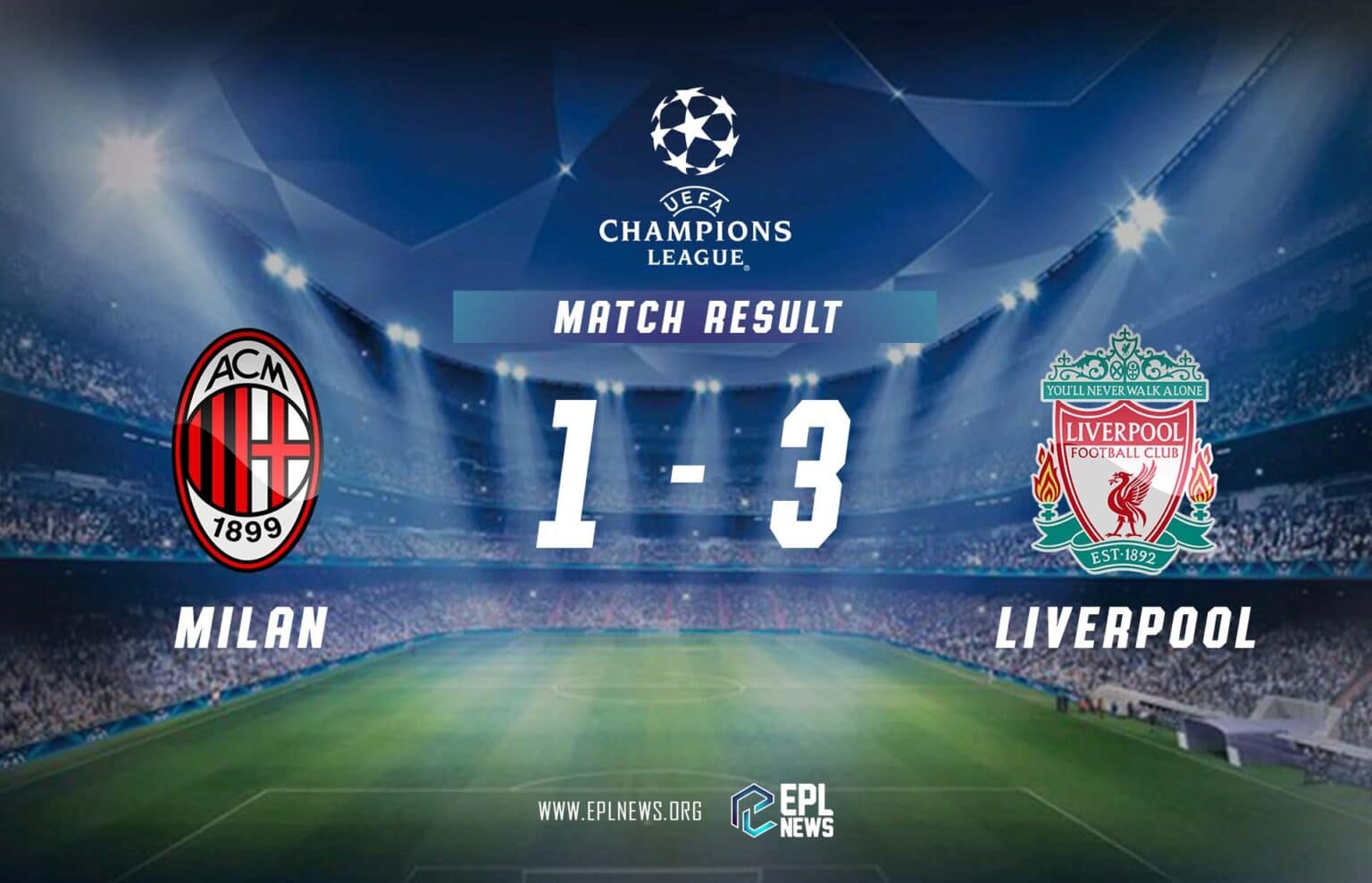 Rapport AC Milan vs Liverpool