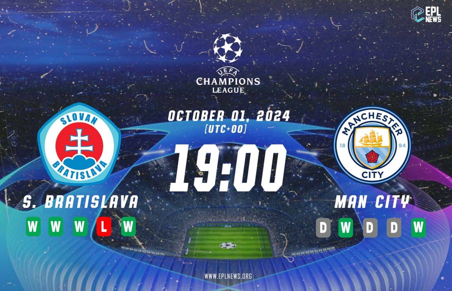 Aperçu du match Slovan Bratislava - Manchester City