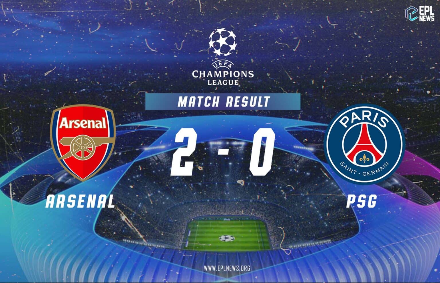 Arsenal vs PSG 2-0