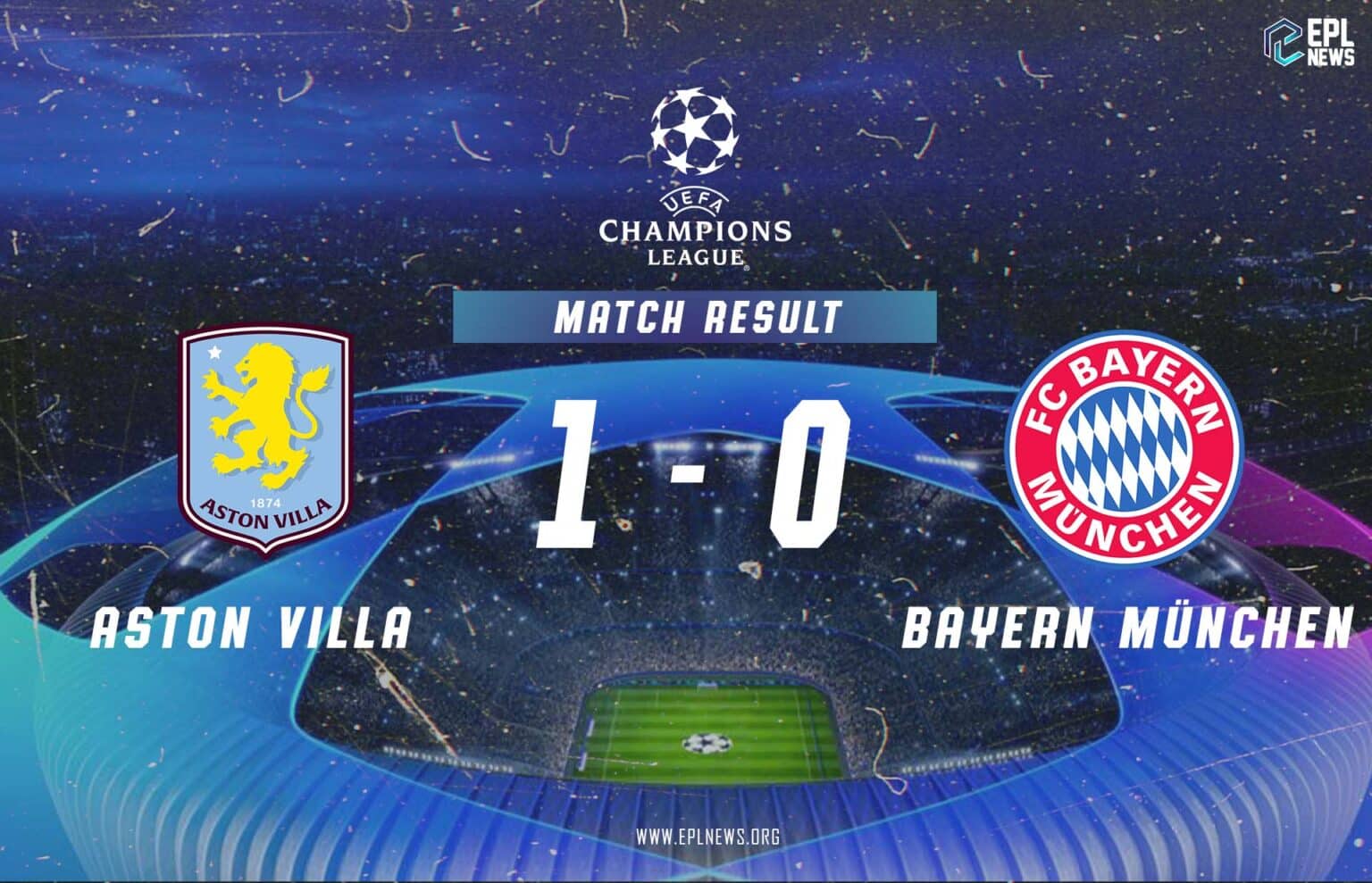 Aston Villa vs Bayern Munich 1-0