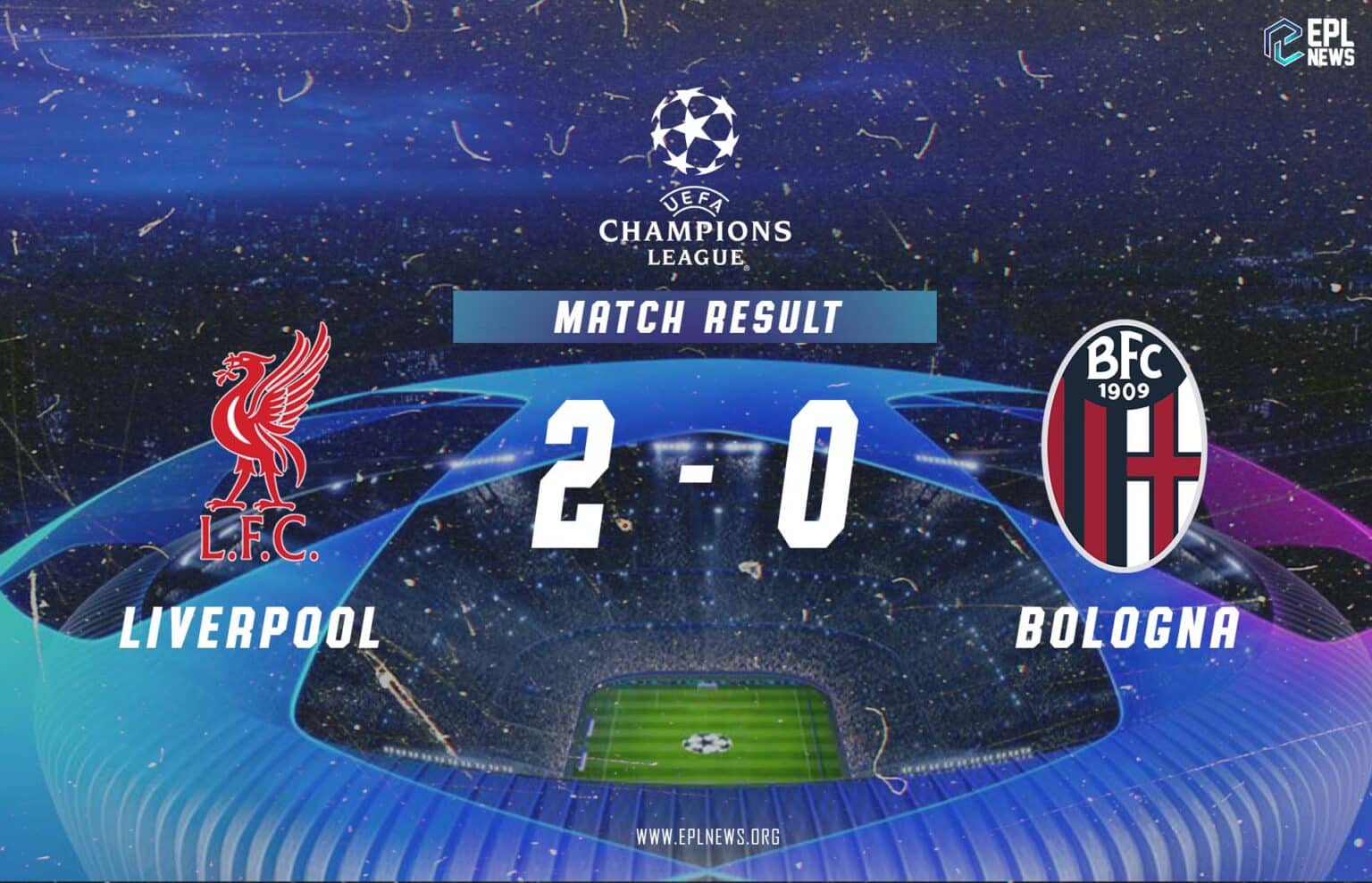 Liverpool vs Bologne 2-0