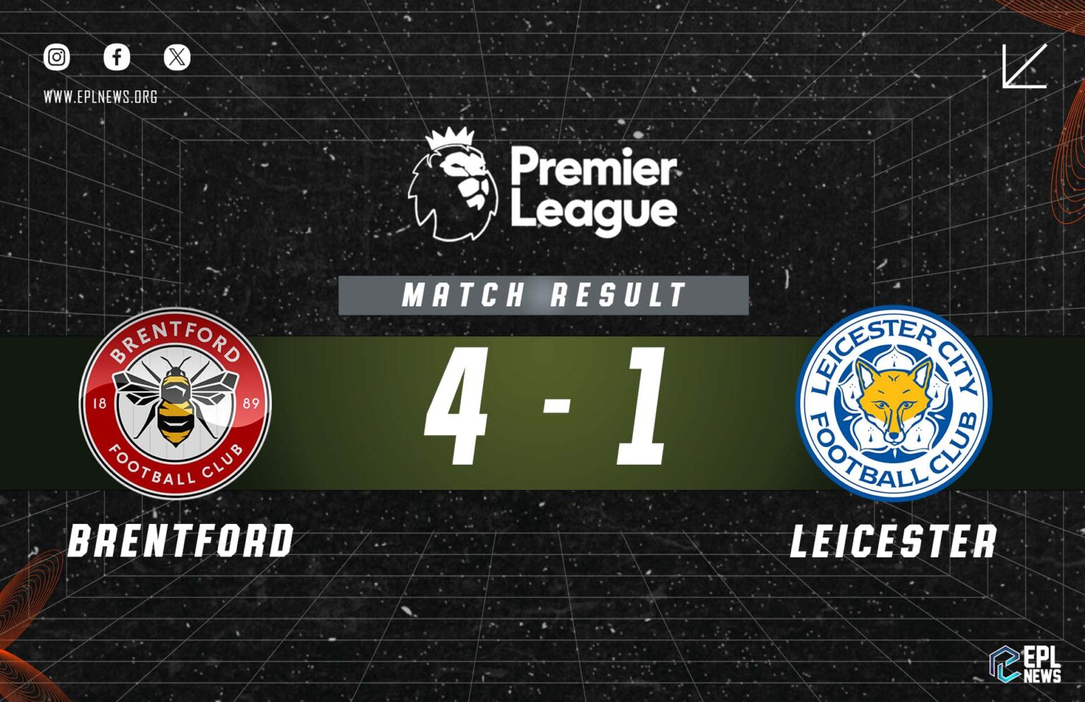 Brentford vs Leicester 4-1