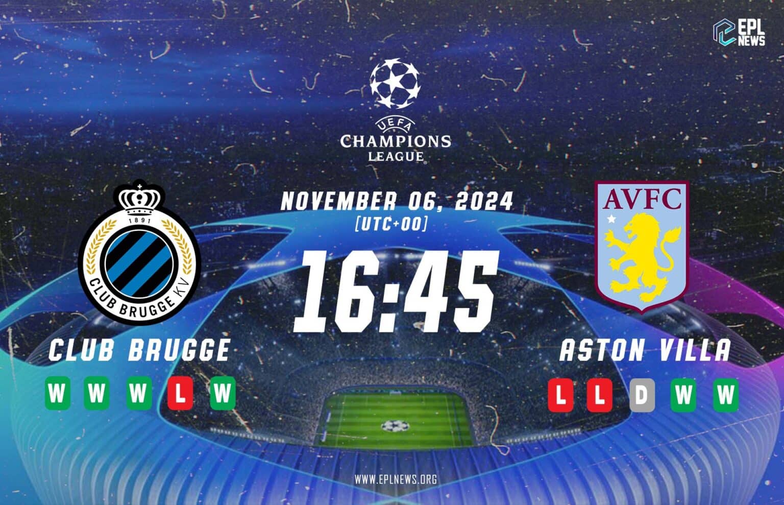 Aperçu du match Club Bruges - Aston Villa