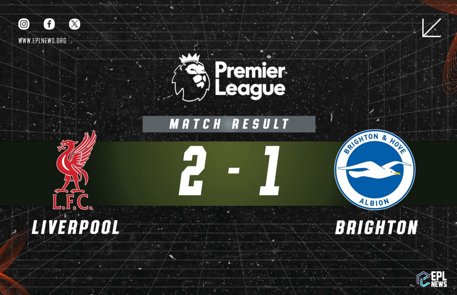 Liverpool vs Brighton 2-1