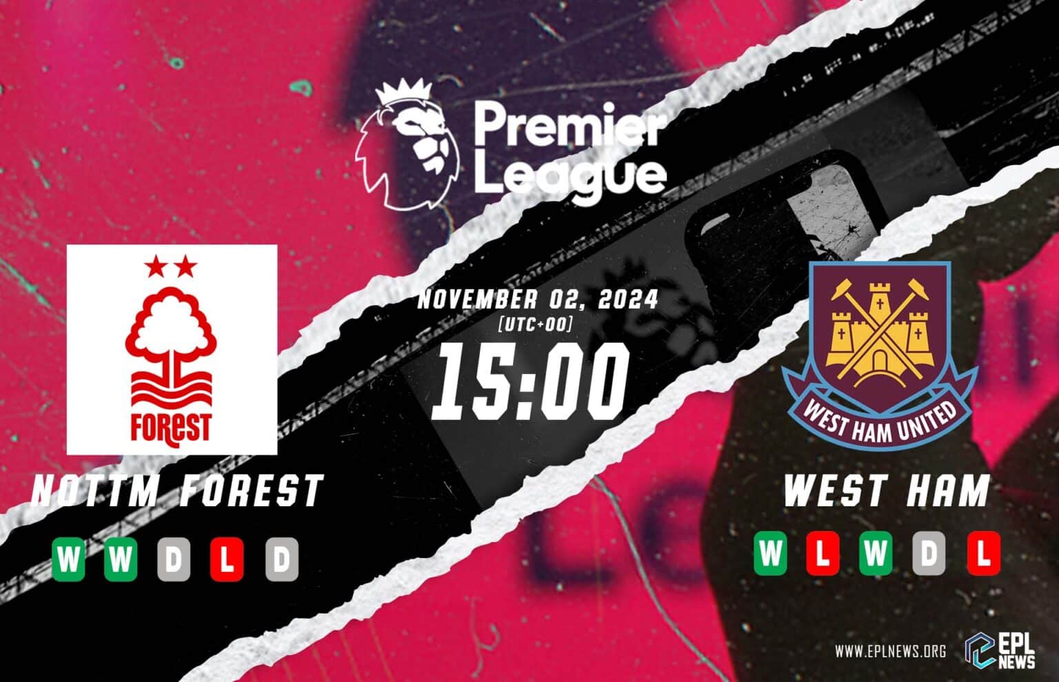 Aperçu du match Nottingham Forest vs West Ham