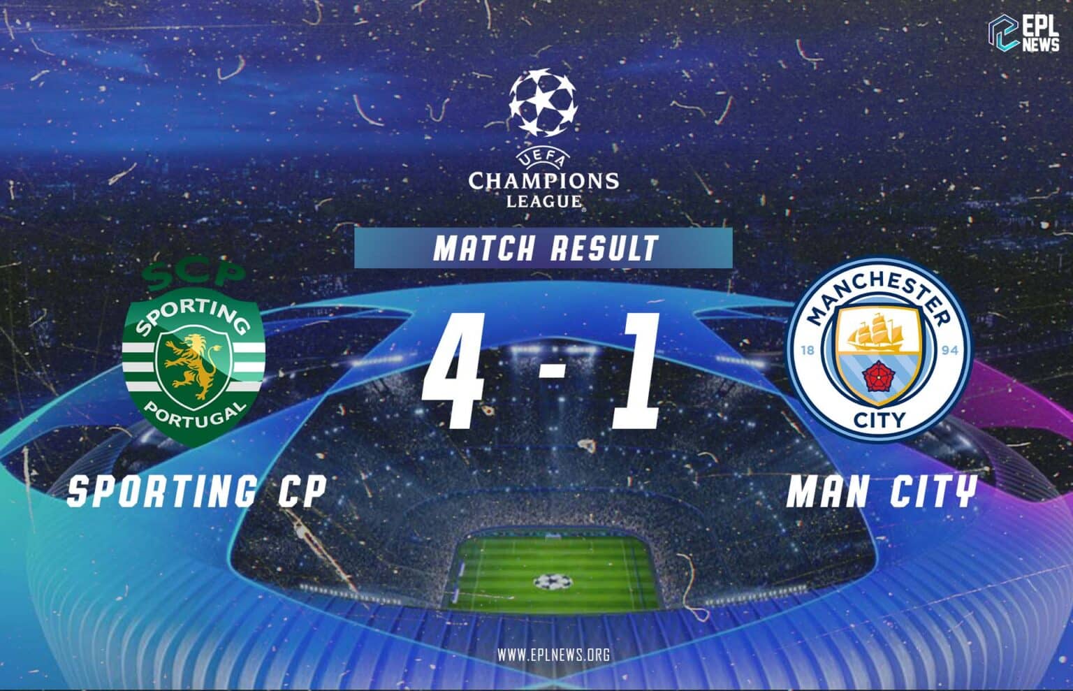 Sporting CP vs Manchester City 4-1