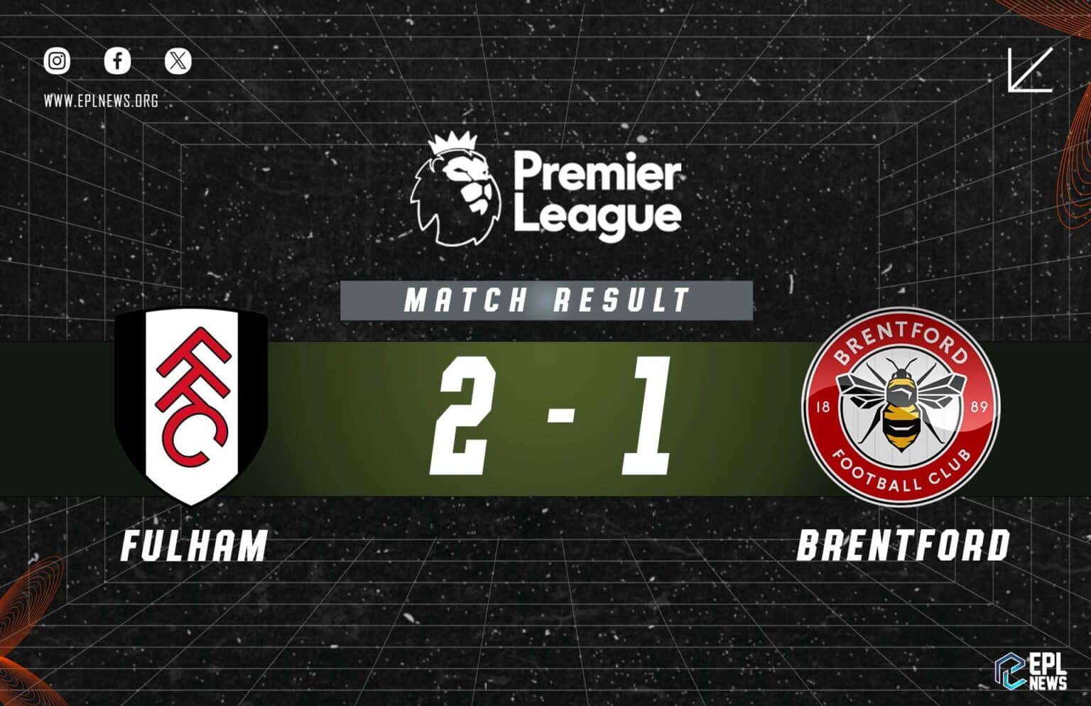 Fulham vs Brentford 2-1