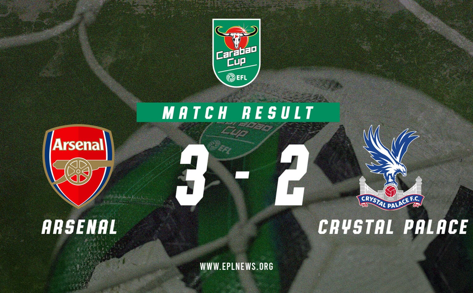 Arsenal vs Crystal Palace 3-2 EFL Cup