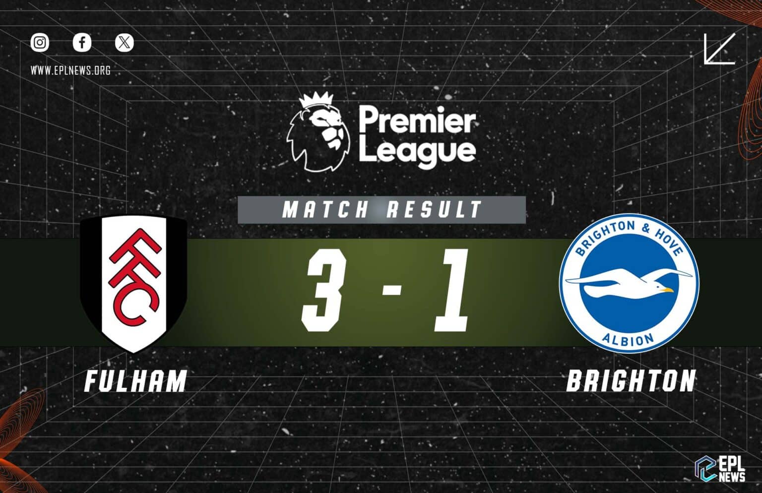 Fulham vs Brighton 3-1