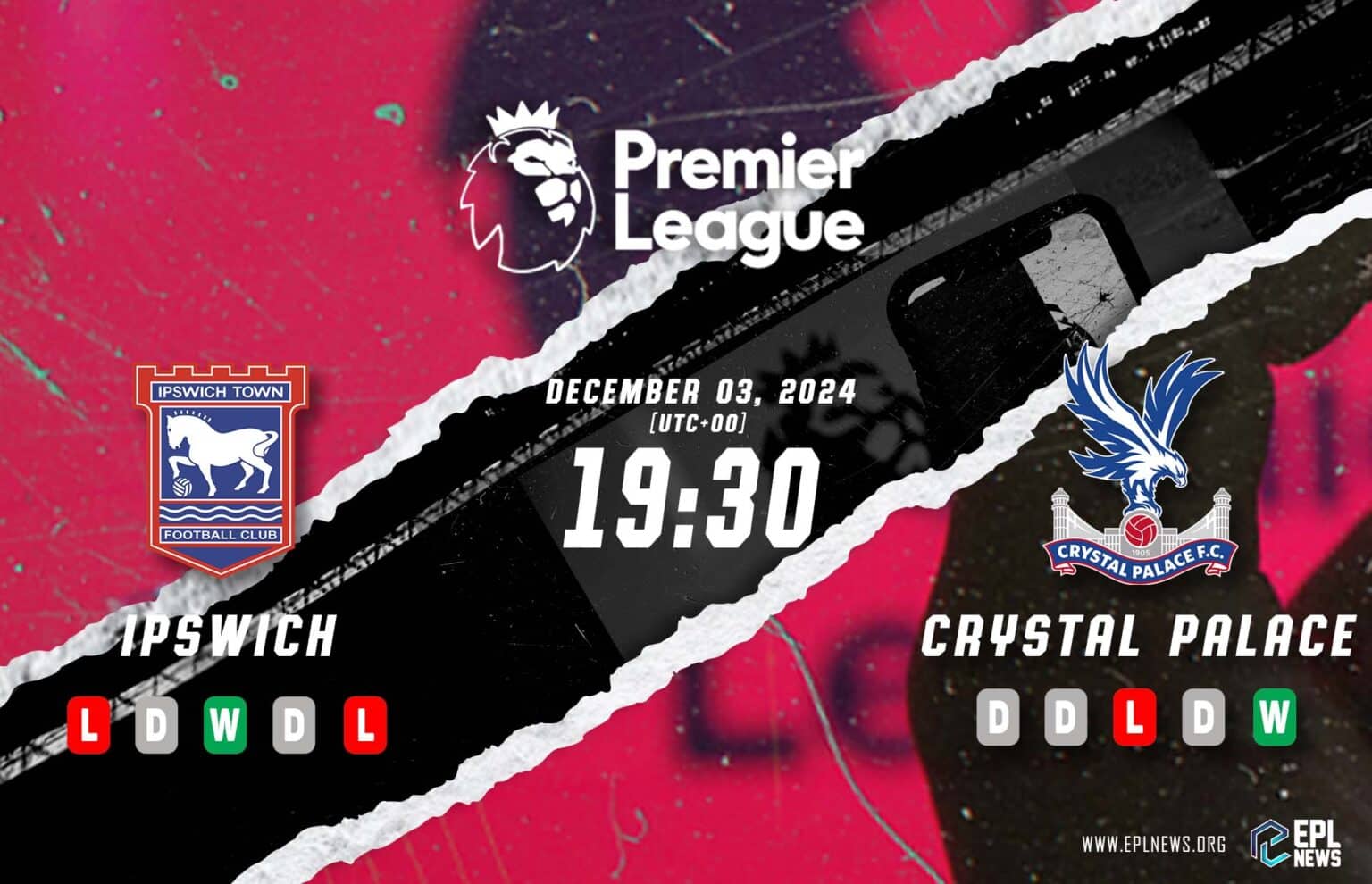 Aperçu du match Ipswich vs Crystal Palace