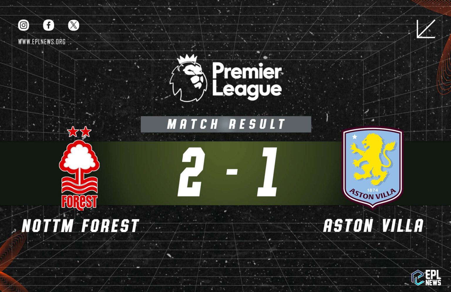 Nottingham Forest vs Aston Villa 2-1