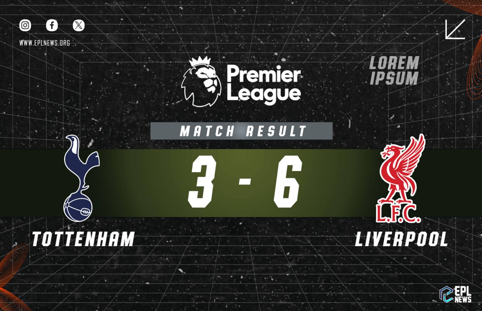 Tottenham vs Liverpool 3-6