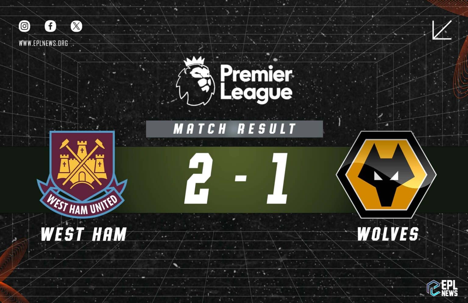 West Ham vs Wolves 2-1