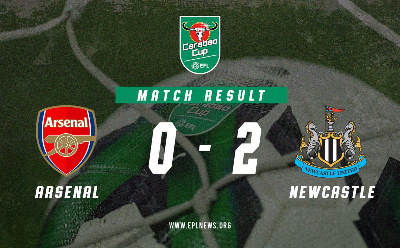 Arsenal vs Newcastle EFL Cup 0-2