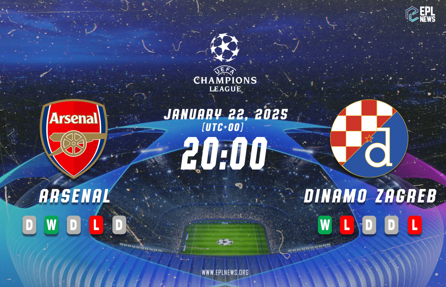 Aperçu du match Arsenal vs Dinamo Zagreb