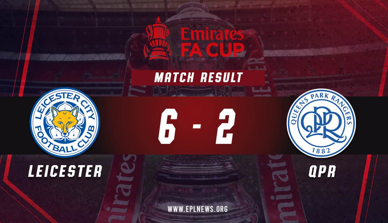 Leicester vs QPR FA Cup 6-2