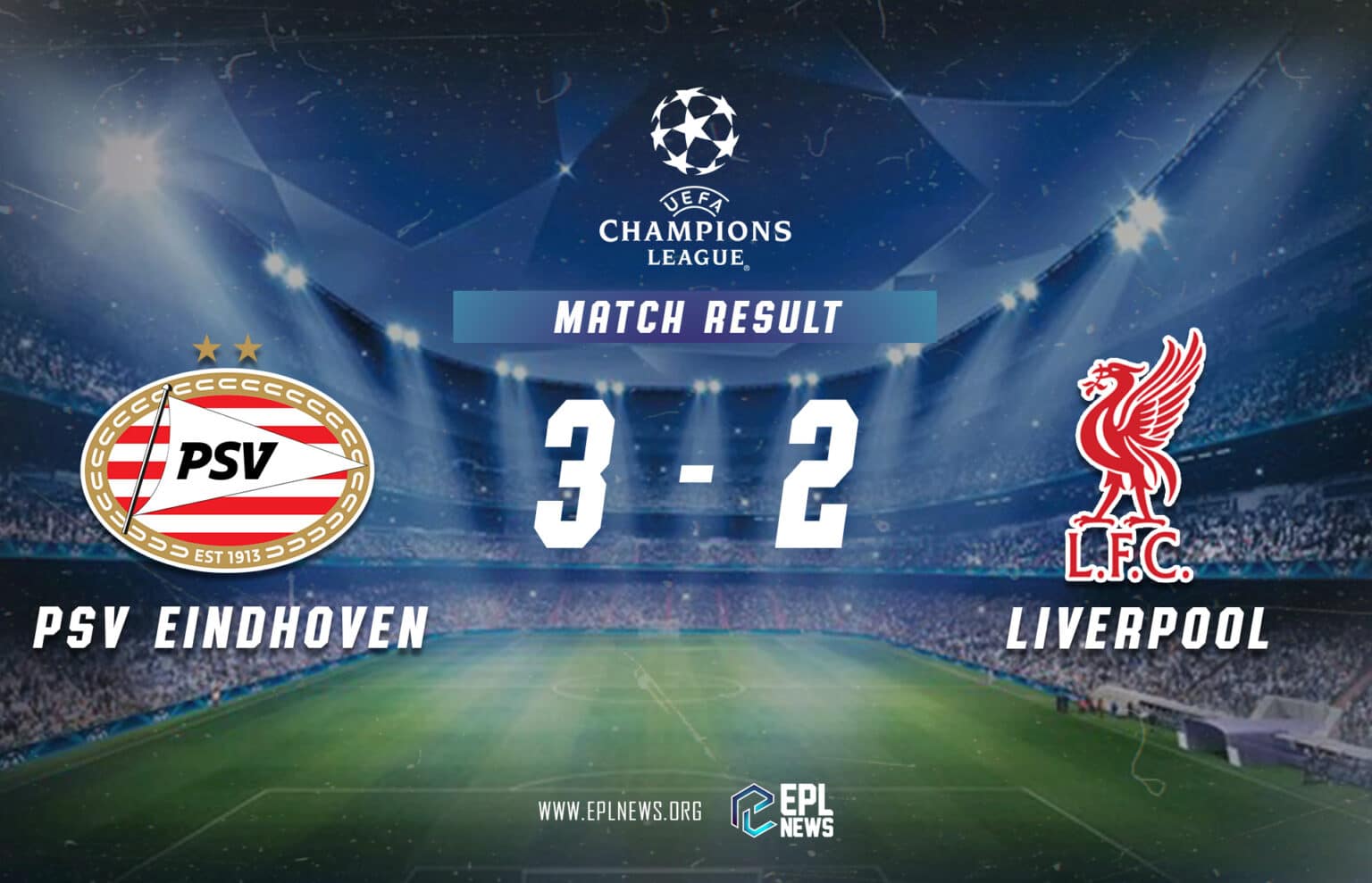 PSV vs Liverpool 3-2