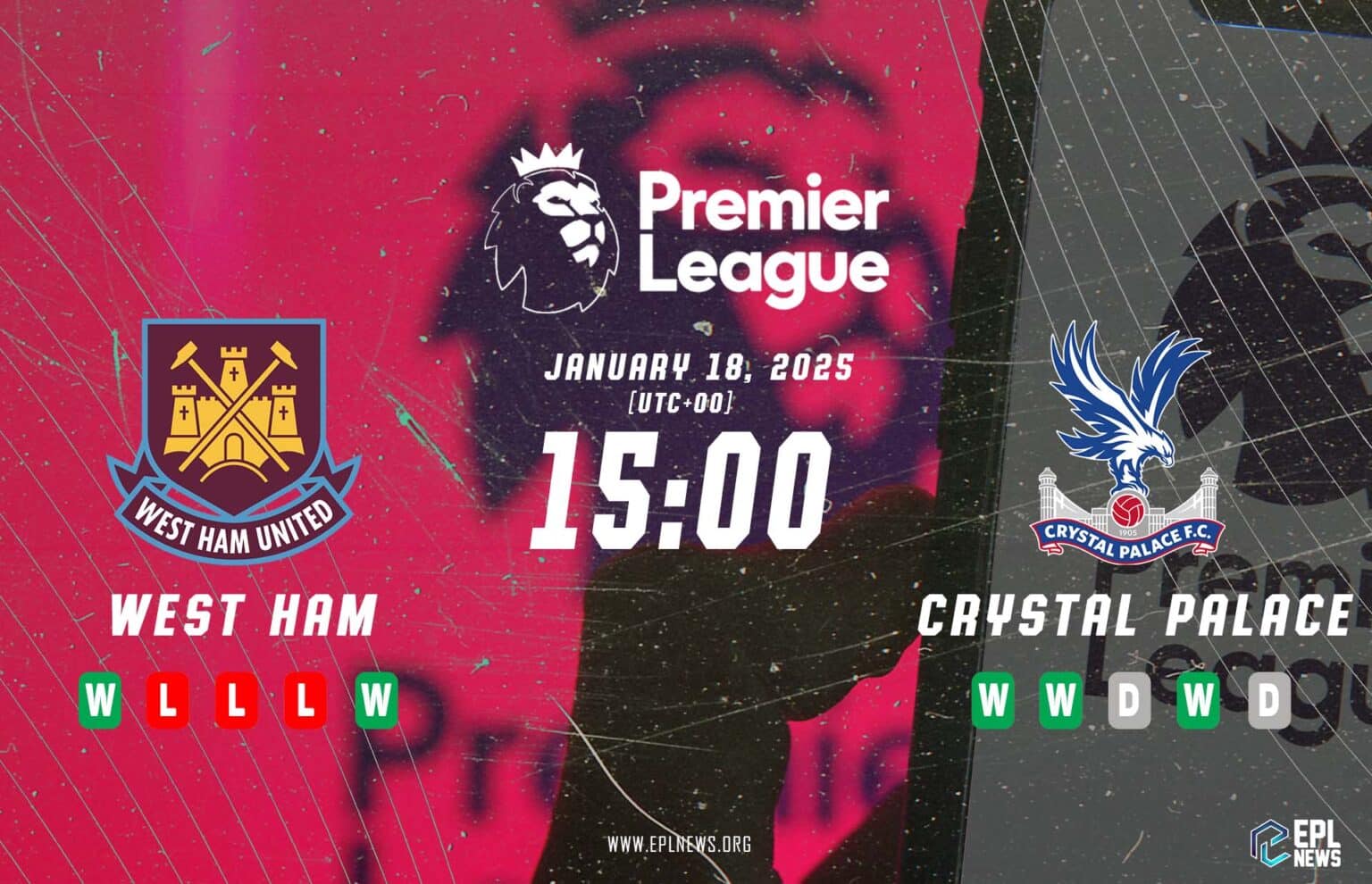 Aperçu de West Ham vs Crystal Palace