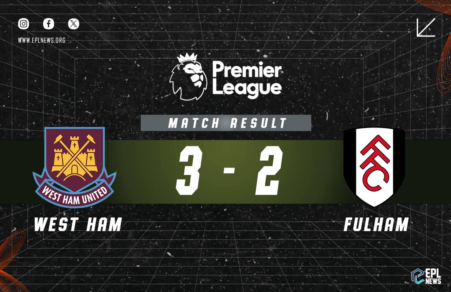 West Ham vs Fulham 3-2