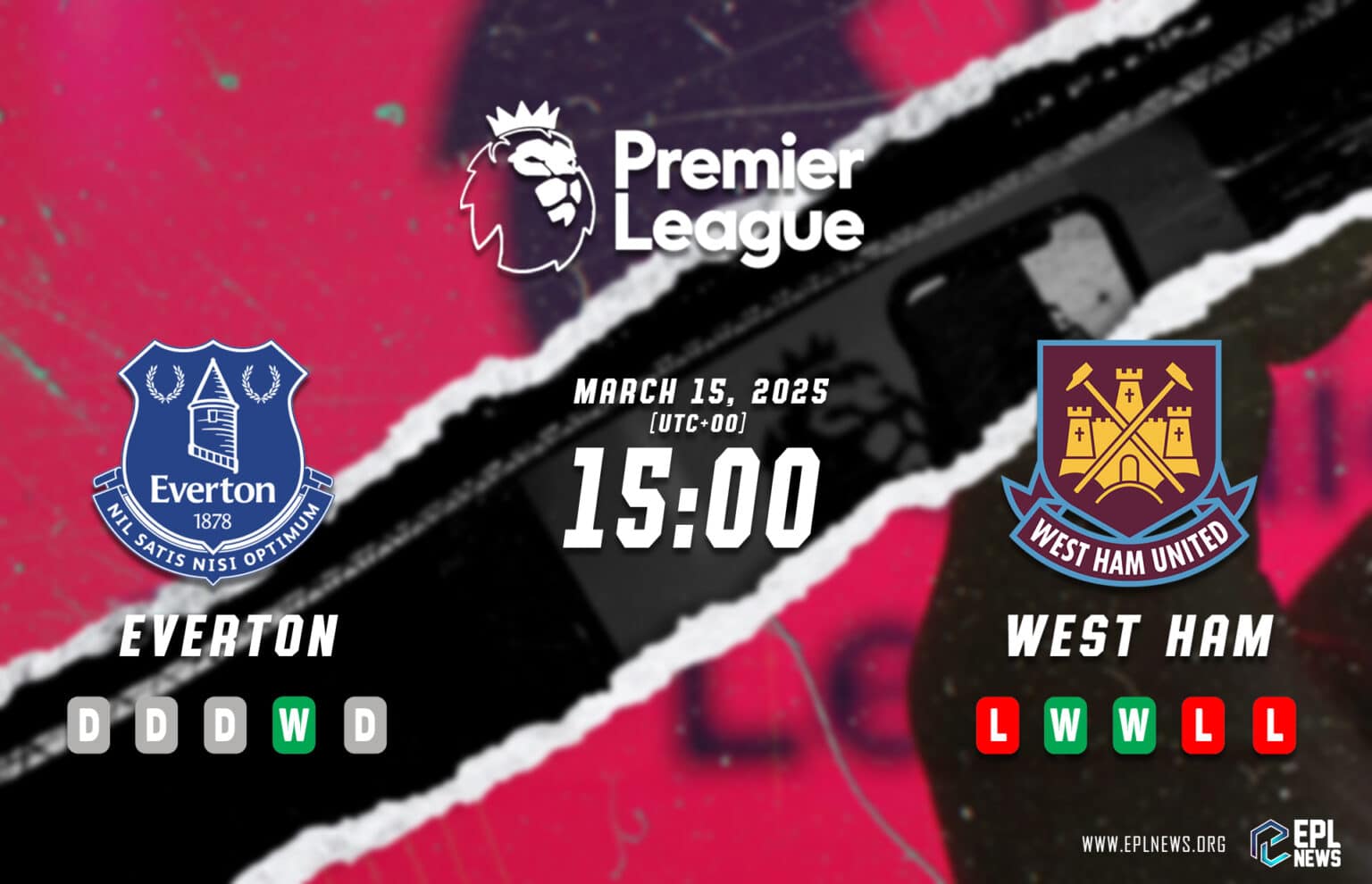 Aperçu du match Everton-West Ham