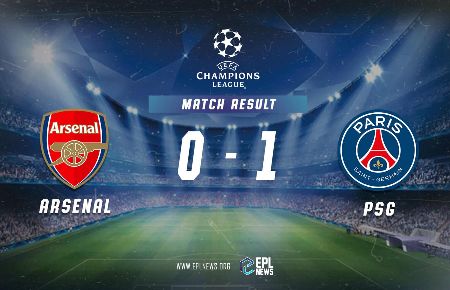 Arsenal vs PSG 0-1