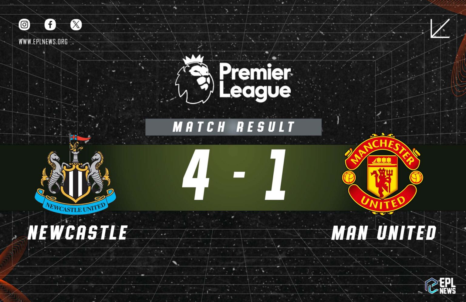 Newcastle vs Manchester United (4-1)