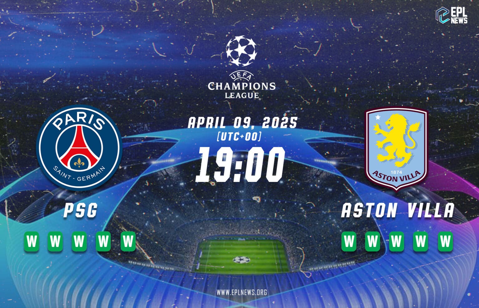 Aperçu PSG vs Aston Villa