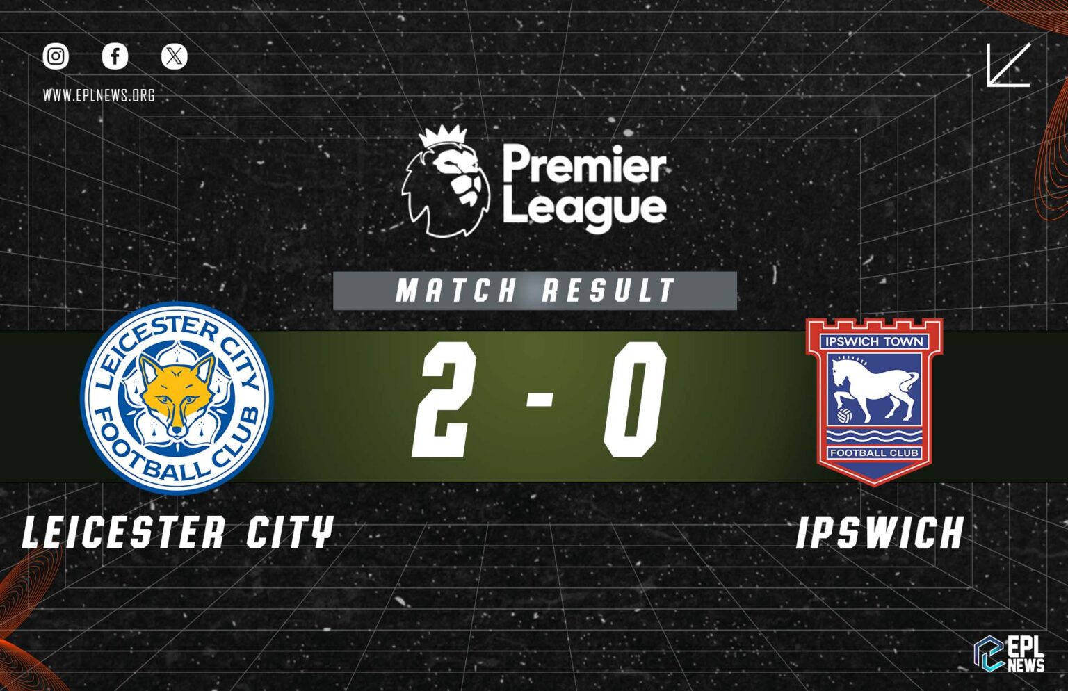 Leicester vs Ipswich (2-0)