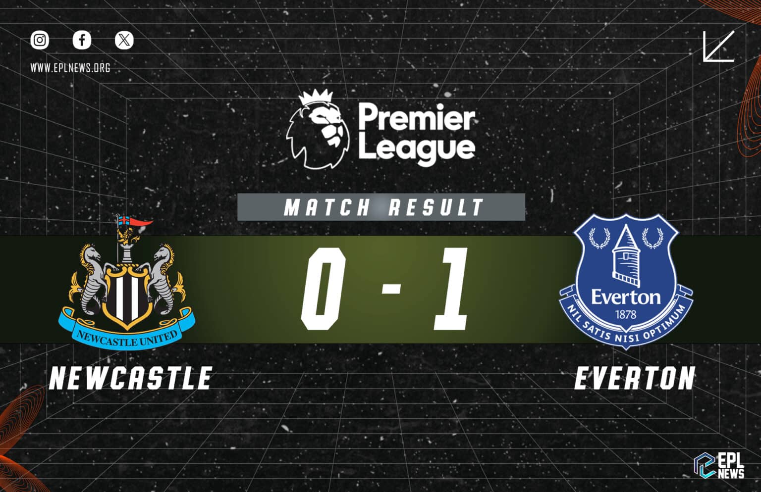 Newcastle vs Everton (0-1)