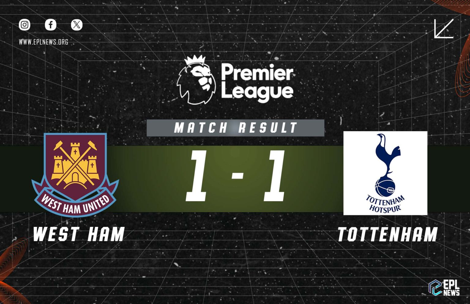 West Ham vs Tottenham (1-1)