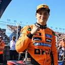 ZANDVOORT, NETHERLANDS - AUGUST 30: Pole position qualifier Oscar Piastri of Australia and McLaren celebrates in parc ferme during qualifying ahead of the F1 Grand Prix of Netherlands at Circuit Zandvoort on August 30, 2025 in Zandvoort, Netherlands. (Photo by Mark Sutton - Formula 1/Formula 1 via Getty Images)