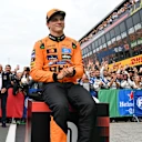 ZANDVOORT, NETHERLANDS - AUGUST 31: Race winner Oscar Piastri of Australia and McLaren looks on in parc ferme during the F1 Grand Prix of Netherlands at Circuit Zandvoort on August 31, 2025 in Zandvoort, Netherlands. (Photo by Mark Sutton - Formula 1/Formula 1 via Getty Images)